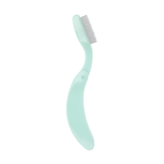 Unique Bargains 1 Pc Multifunctional Crescent Eyebrow Brush Blue