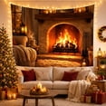 thumbnail image 3 of Stone Fireplace in a Candlelit Reading Corner, Cozy Rustic for Home Decor Lovers, Hearth Wall Art, Housewarming Gift, Tapestry Wall Hanging for Living Room and Bedroom, 3 of 7