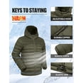 thumbnail image 4 of Packable Puffer Jacket Men Pioneer Camp 16oz Hooded 3 Pockets, 4 of 5