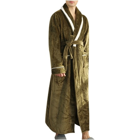 

Dadaria Pajamas for Women Soft Comfy Autumn And Winter Thickening And Lengthening Flannel Warmth Beibei Velvet Couple Pajamas Bathrobe Army Green XL Women