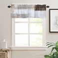 thumbnail image 7 of Brown Grey Kitchen Curtains and Valances Set, Graffiti Art Abstract Color Block Oil Paint Modern Rod Pocket Window Valance Window Curtain Panels for Living Room Bedroom Laundry, 27.5x24in, 3 Pieces, 7 of 7