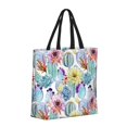 thumbnail image 2 of Naloa Cactus1 Tote Bag for Women, Foldable Tote Bag With Zipper, Large Shoulder Bag, Top Handle Handbag for Travel, Work, Shopping, 2 of 9