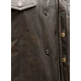 thumbnail image 5 of First Mfg Co - Sharp Shooter - Men's Motorcycle Biker Riding Leather Vest - Black Brown - Small, 5 of 5
