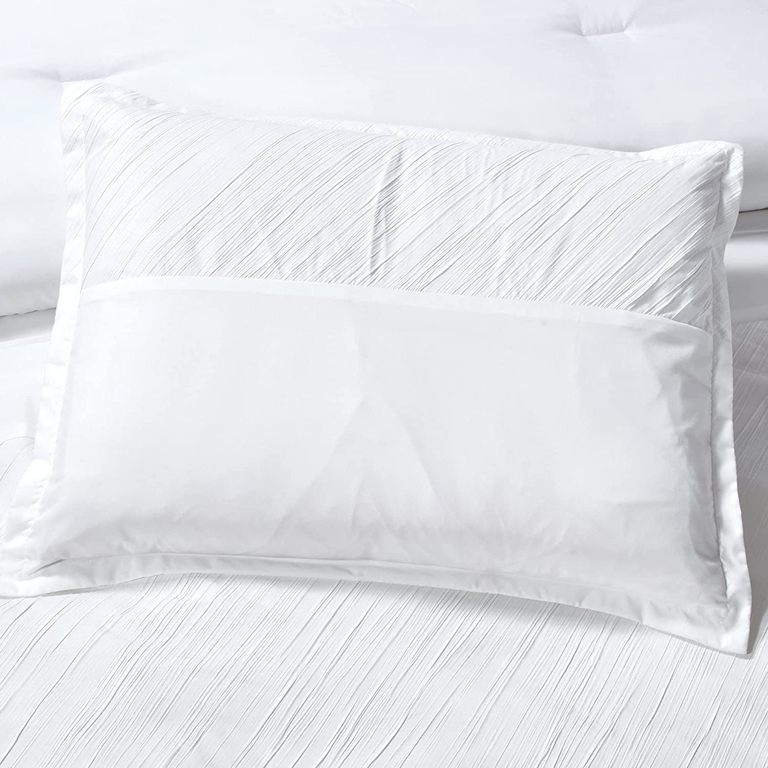 Chezmoi Collection Sara 7-Piece Textured Geometric Stripe Embroidery Comforter Set