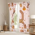 thumbnail image 3 of Erosebridal Brown Capybara Kid Black Out Curtains, Initial Q Letter Curtains Pack of 2 (42x63 Each), 3 of 6
