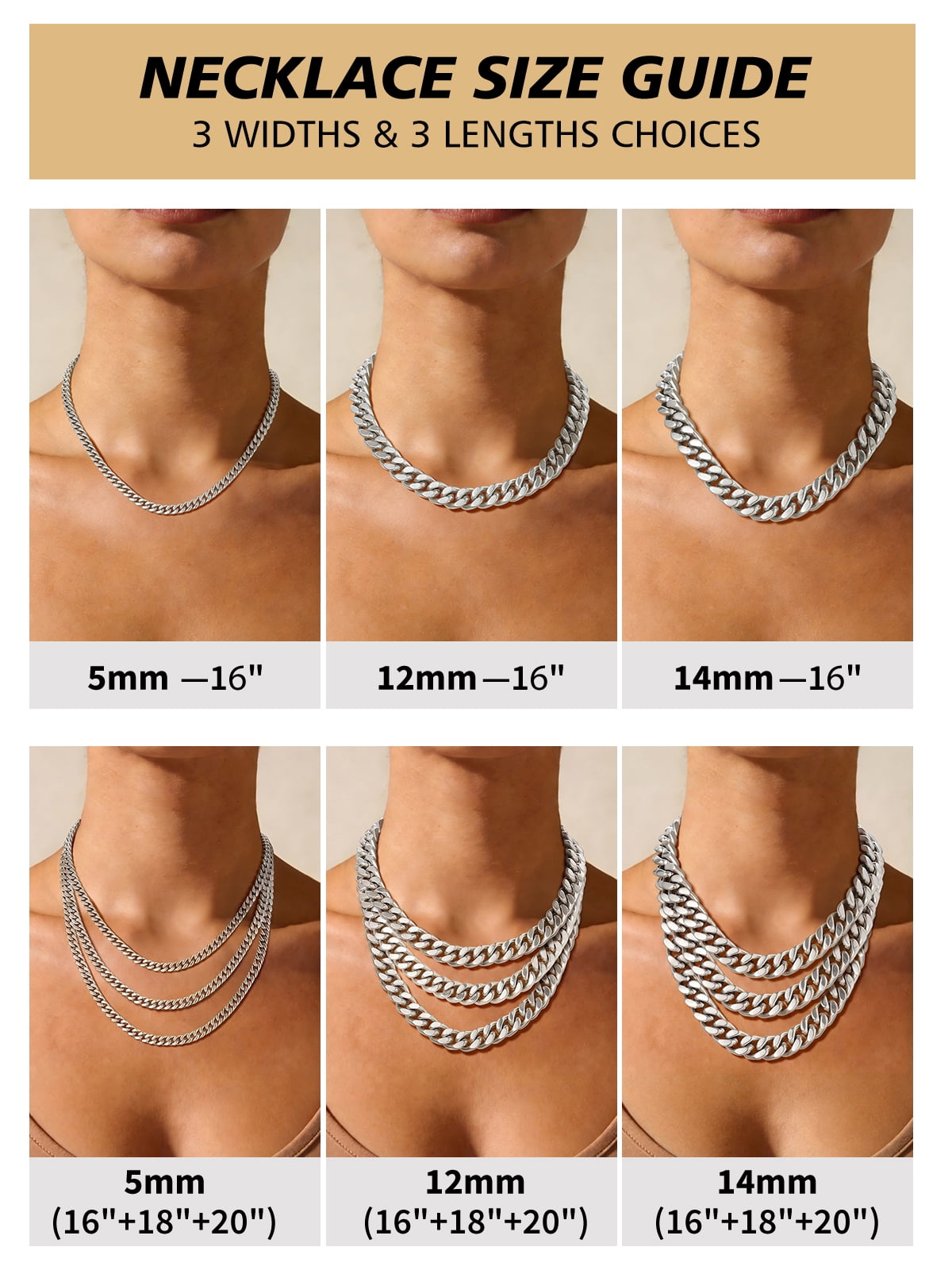 FindChic Silver Chains for Women 5mm Stainless Steel Cuban Link Necklace Birthday Graduation Jewelry Gifts Her Mom Wife, 20inch