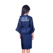 Bridal Party Robes w Bride, Bridesmaid, Maid of Honor & Flower Girl Prints, Toddler-4XL Size, Satin Getting Ready Robes