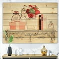 thumbnail image 2 of Designart 'Roses, Fragrance and Glamorous Belle Parfum' Fashion Print on Natural Pine Wood, 2 of 3