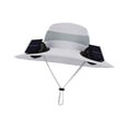 thumbnail image 2 of Sombrero de pescador con ventilador solar ajustable para verano, ideal para pesca, senderismo y playa. Gris claro, 2 of 8