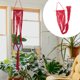 thumbnail image 5 of GOOHOCHY 1 macetero colgante creativo de red de cuerda de algodón para decoración del hogar, color rojo, 5 of 8