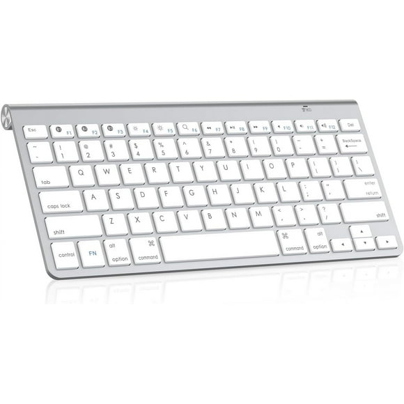 shiyou-Ultra-Slim Bluetooth Keyboard, Mini Portable Silent Wireless Keyboard for Laptop, Mac, Desktop, Smart TV and iPad, Compact Computer Keyboard Compatible with iOS/Android/Windows System (Silver)