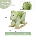 thumbnail image 2 of Peispie Kids Ride-On Green Hippo Rocking Toy with Lullaby Song, Soft Plush Animal Rocker for Toddlers 3+ Years, Comfortable Ride-On Toy with High Weight Capacity, 110 LBS, Green, 2 of 6