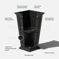 thumbnail image 3 of Veradek Brixton Tall 26" Plastic Planter 2-Pack Black, 3 of 9