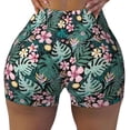 thumbnail image 2 of Uemuo Rose Flowers Pattern Women Workout Impact Shorts Scrunch Butt Lifting Gym Shorts Seamless Booty Biker Shorts-Small, 2 of 8