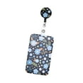 thumbnail image 2 of lionlar ID Holder ID Card Holder for Key Cards School Business Blue Flower, 2 of 9