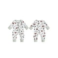 thumbnail image 3 of Yunliwuli Baby Boys Romper Highland Cow Print Long Sleeve Crew Neck Jumpsuits Spring Casual Clothes Infant Bodysuits, 3 of 10