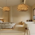 thumbnail image 4 of Arturesthome Japanese Style Vintage Grass Light Chandelier Rattan Pendant Light, 4 of 11