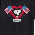 thumbnail image 3 of Peanuts - Snoopy Since 1776 Flag Heart - Men's Short Sleeve Graphic T-Shirt, 3 of 6