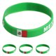 thumbnail image 1 of KAKOWELY 4 pulseras de silicona con la bandera de México, pulseras de goma para fútbol, pulseras con la bandera nacional verde, artículos de recuerdo para fiestas deportivas para mujeres y hombres., 1 of 4