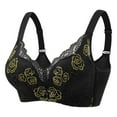 thumbnail image 2 of Hrsba Womens Summer Bra,Plus Size Bra for Womens,Woman's Embroidery Back Buckle Thin Style Ventilate Bra Without Steel Rim, 2 of 5
