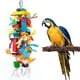 thumbnail image 1 of Juguetes grandes para loros y pájaros para guacamayos, gris africano, loros, escalera de madera Natural, coloridos juguetes colgantes de bambú para triturar, 1 of 5