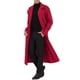 thumbnail image 4 of Abrigo de invierno para hombres Inspire Chic, abrigo de doble botonadura con solapa de muesca, color sólido, burdeos, 4 of 7