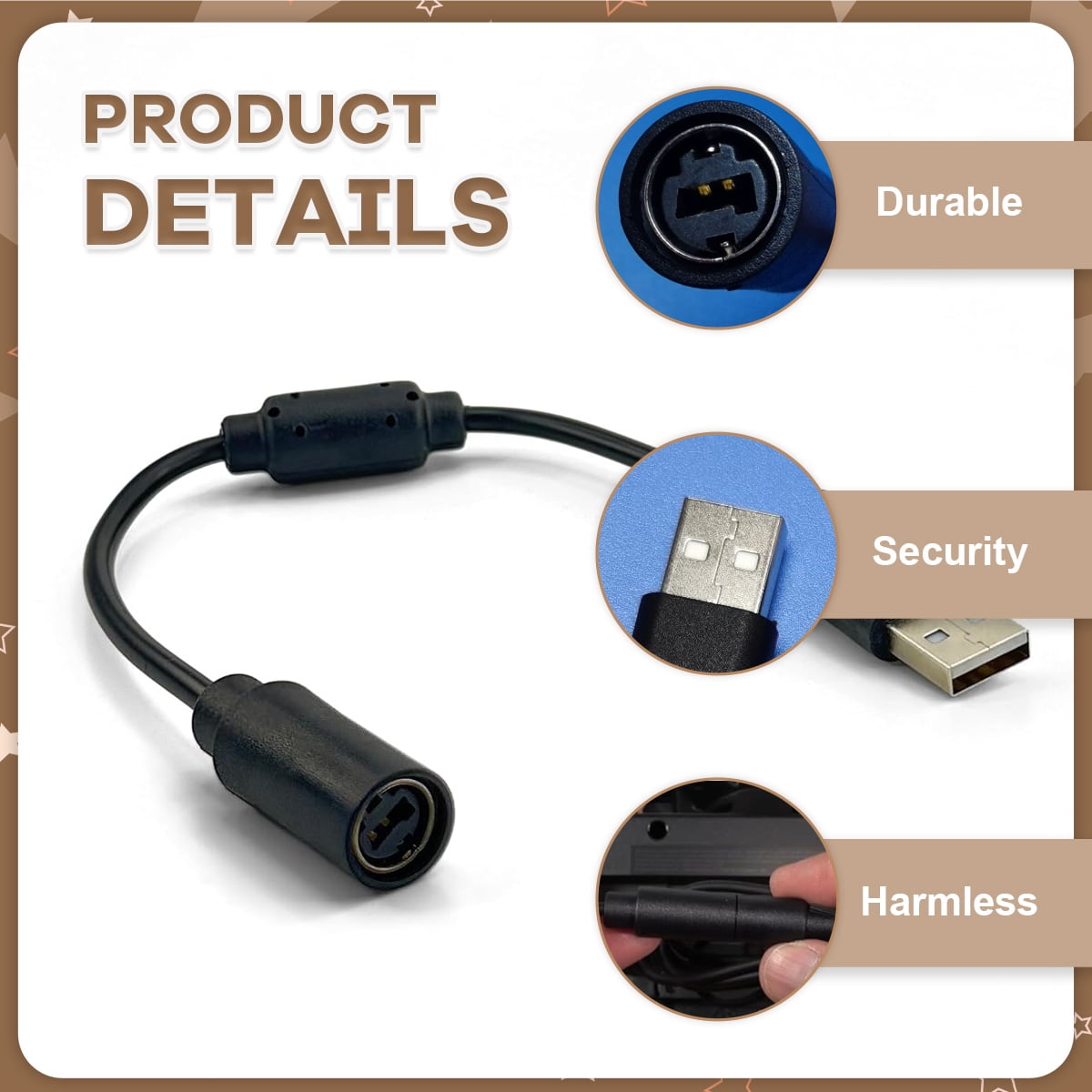 USB Breakaway Cable for Logitech G920 G923 G27 G29, Racing Wheel