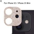 thumbnail image 3 of PULLIMORE For iPhone 12 11 Pro Max Mini Diamond BLING Tempered Glass Camera Lens Protector - 2 Pack, Gold, 3 of 9