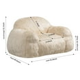 thumbnail image 7 of Bean Bag Chair Lazy Sofa Bean Bag Chair Adult, Teen High Density Foam Padded Modern Accent Chair Comfortable Living Room, Bedroom Chair, Beige, 7 of 7