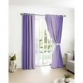 thumbnail image 4 of Fsddascl Purple Ombre Blackout Curtains for Bedroom/Living Room, Thermal Insulated Kitchen Curtains, Modern Gradient Abstract Art Grommet Darkening Window Treatment Drapes 42"x54"x2, 4 of 8