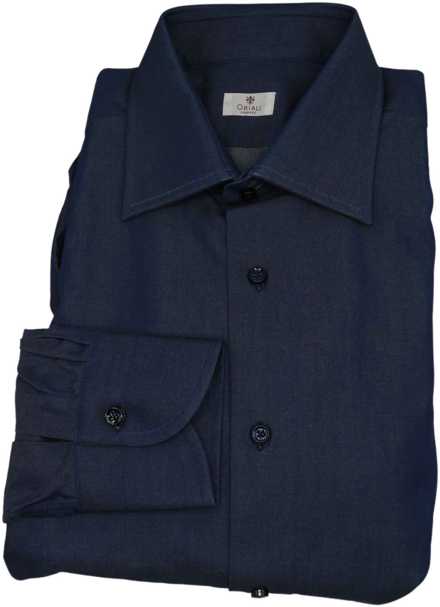 Mens Oriali Firenze Dress Shirt 17 43 Button Cotton