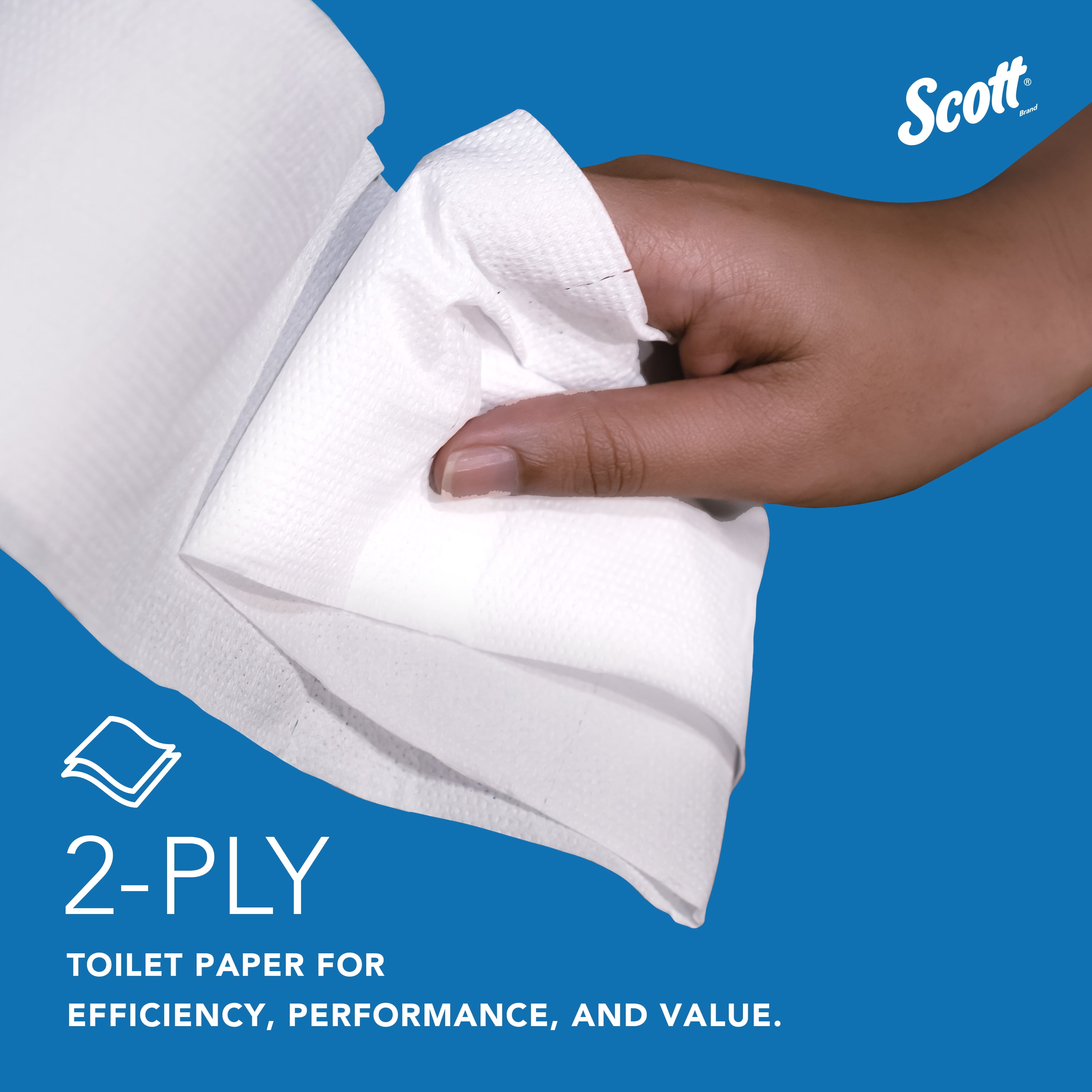 Scott Professional High-Capacity Jumbo Roll Toilet Paper, Bulk (07805), 2-Ply, Septic Safe, White, Non-Perforated (12 Rolls at 1,000' Each, 12,000'/Case)