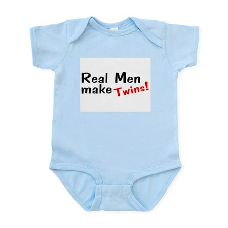 

CafePress - Real Men Make Twins Infant Bodysuit - Baby Light Bodysuit Size Newborn - 24 Months