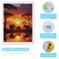 thumbnail image 3 of Diamond Art Kits for Adults, Elephants Sunset Reflection Serengeti 5D Diamond Painting Kits for Adults Beginners, DIY Full Drill Diamond Painting, Gem Art and Crafts 12x16, 3 of 7