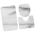 thumbnail image 4 of Bathroom Rugs Set 3 Pieces Super Soft and Comfortable with Toilet Seat Cover Light Gray, 4 of 8