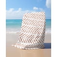 thumbnail image 4 of Burnt Orange Striped Beach Towels Oversized Super Absorbent, Modern Abstract Art Geometric Lightweight Bath Towel Quick Dry Sets For Bathroom/Pool/Rv Camping/Beach Play/Gym Room/Picnic 31"x62", 4 of 8