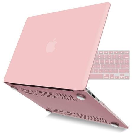 IBENZER Old Version (2010-2017 Release) MacBook Air 13 Inch Case (Models: A1466 / A1369), Plastic Hard Shell Case with Keyboard Cover for Apple Mac Air 13, Rose Quartz, W-A13-RQ+1