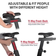 leikefitness Fan Exercise Bike Upright AirBike Indoor Cycling Stationary Bicycle with Unlimited Air Resistance System,Heart Rate Compatibility and Tablet Holder for Home Cardio Workout