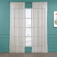 thumbnail image 6 of 3S Brother's Cream Linen Look Extra Long Set of 2 Panels Sheer Curtains Rod Pocket & Back Tab Home Décor Window Custom Made Drapes 10-30 Ft. Long -Made in Turkey Each Panel (52"W x 132"L), 6 of 6