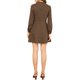 thumbnail image 3 of INSPIRE CHIC Vestido de Cuadros con Volantes y Cuello Mock, Botones, Mangas Largas, Talla XL, Marrón, 3 of 8
