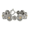 thumbnail image 3 of Shey Couture QTC294 8 in. Sterling Silver with 14K Yellow Gold Bracelet - Polished & Antiqued, 3 of 5