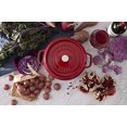 thumbnail image 4 of STAUB Cast Iron Dutch Oven 4-qt Round Cocotte, Made in France, Serves 3-4, Cherry Cherry Round Cocotte, 4 of 7