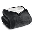 thumbnail image 1 of Bare Home Manta de Cama de Felpa Sherpa Mullida y Suave, Reversible, Liviana, Tamaño Matrimonial/queen, Negra, 1 of 6