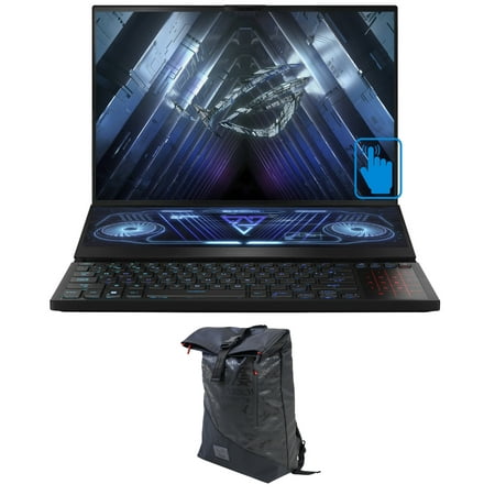 ASUS ROG Zephyrus Duo 16 Gaming/Entertainment Laptop (AMD Ryzen 7 6800H 8-Core, 16.0in 165Hz Touch Wide UXGA (1920x1200), GeForce RTX 3060, Win 11 Pro) with Voyager Backpack