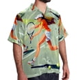 thumbnail image 2 of Tennis Men's Casual Poplin Button Down Short Sleeve Hawaiian Beach Shirt, 2 of 6