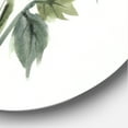 thumbnail image 3 of Designart 'Ancient Purple Peonies Branch' Traditional Circle Metal Wall Art 36x36 - Disc of 36, 3 of 5