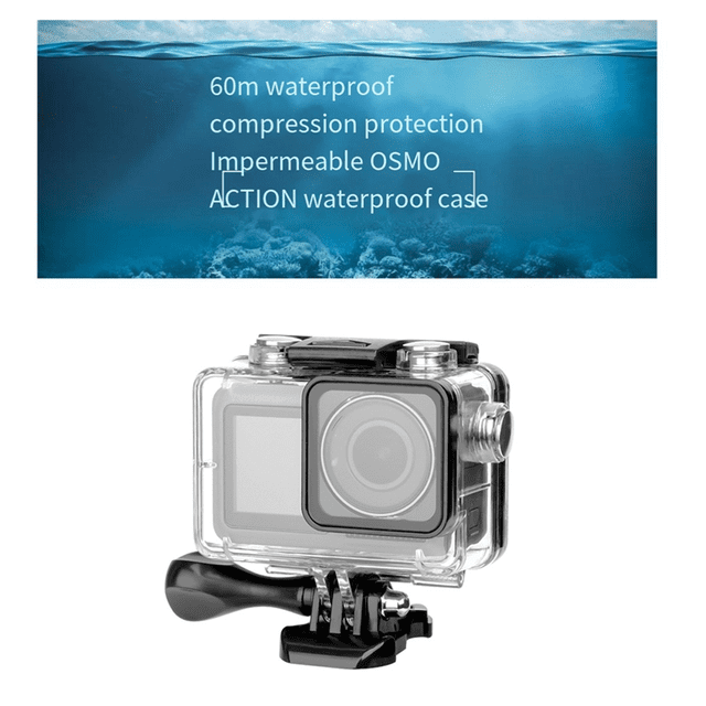 60m Depth Waterproof Diving Protective Case, Pressure- Protection, Impermeable ACTION Waterproof Case,1 x Diving protective case,Transparent