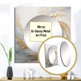thumbnail image 3 of Designart "Vortex of Gold and White Soft Waves IV" abstract spirals Square Mirror For Wall Decor - Large Beige Square Printed Wall Mirror Art - Square Modern Mirror - Wall Mounted Square Mirror, 3 of 5