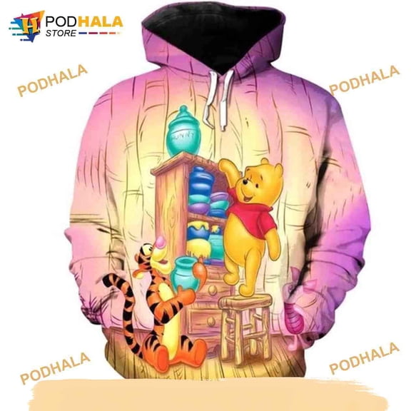 Pooh And Tiger Winnie The Pooh Disney AOP 3D Hoodie