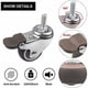 thumbnail image 3 of 4 ruedas giratorias con freno de 38 mm, ruedas roscadas M8 x 20 mm, ruedas para muebles, carga 88 kg, ruedas de goma TPE para equipos pequeños, 3 of 5